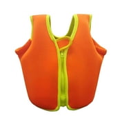 Gelikeya Life Jackets for Kids Toddler Solid Color Swim Vest Kids Floaties Boys Girls Training Swimsuit 30-50 lbs Orange 1-2 Years